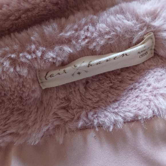 Fair Haven Pink Fluffy Jacket Size L Soft, Zipper Front - Picture 7 of 8